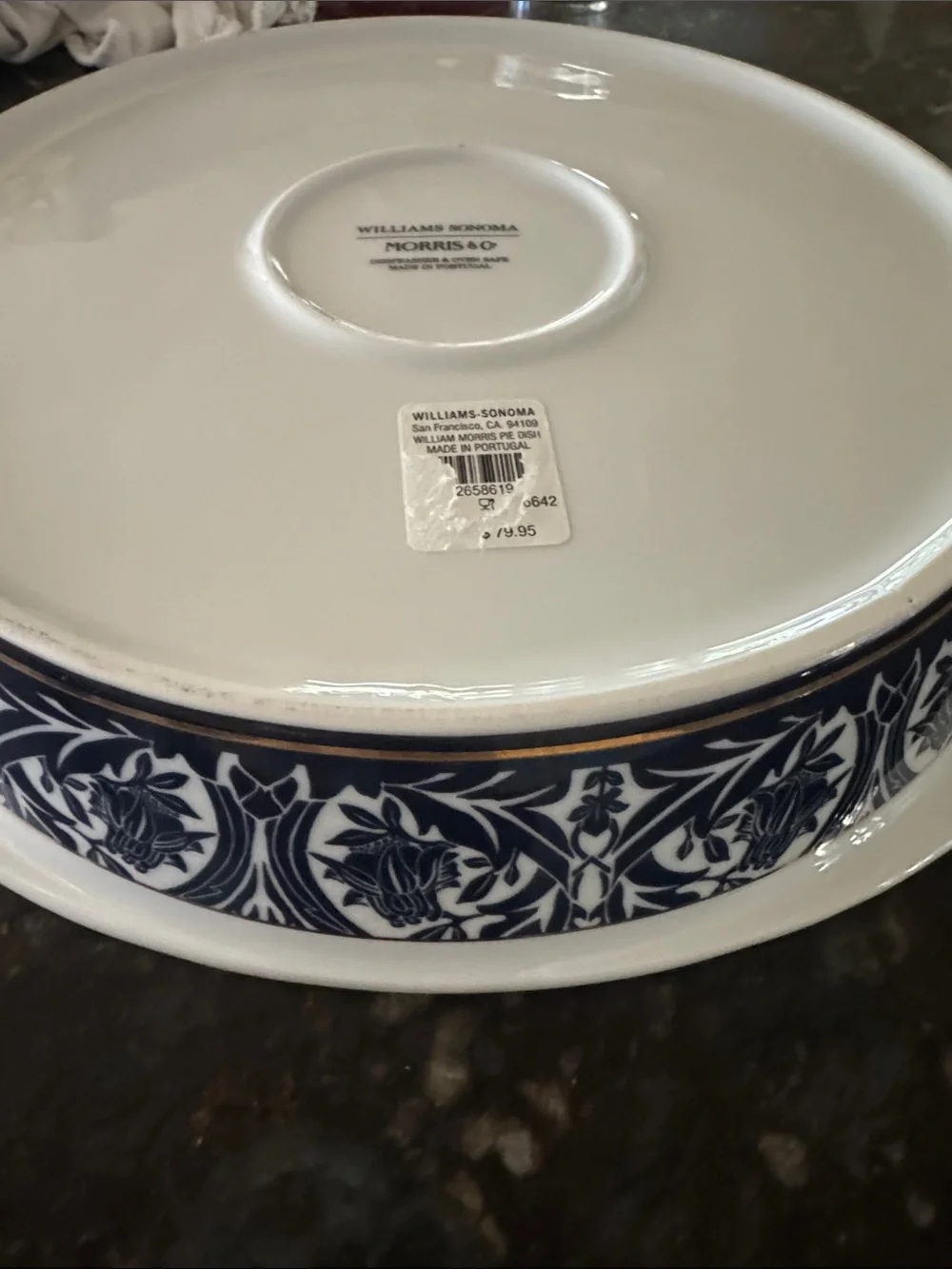 Morris & Co. x Williams Sonoma Bluebell Pie Dish - NWT!